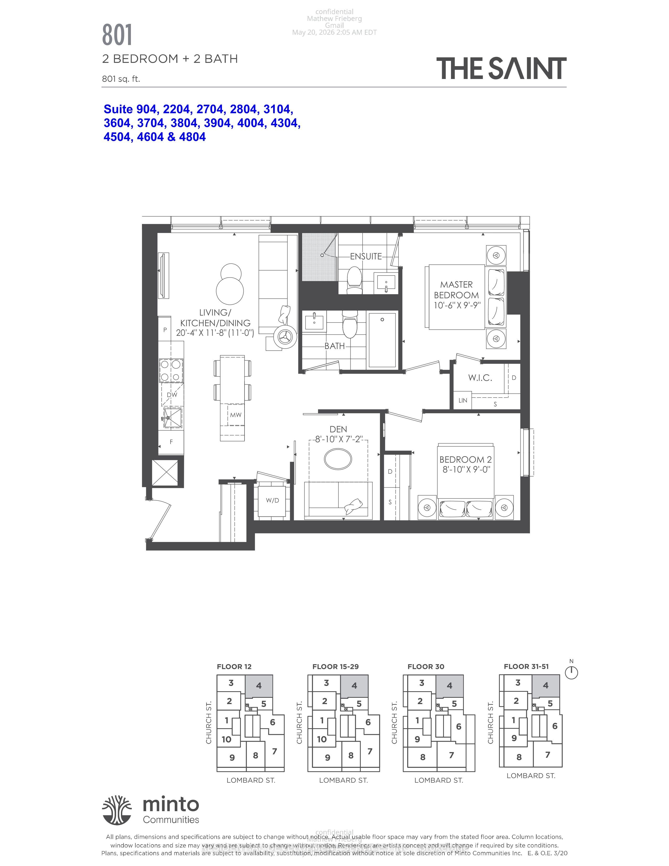 89 Church Street 4604, Toronto, On M5c 0b7