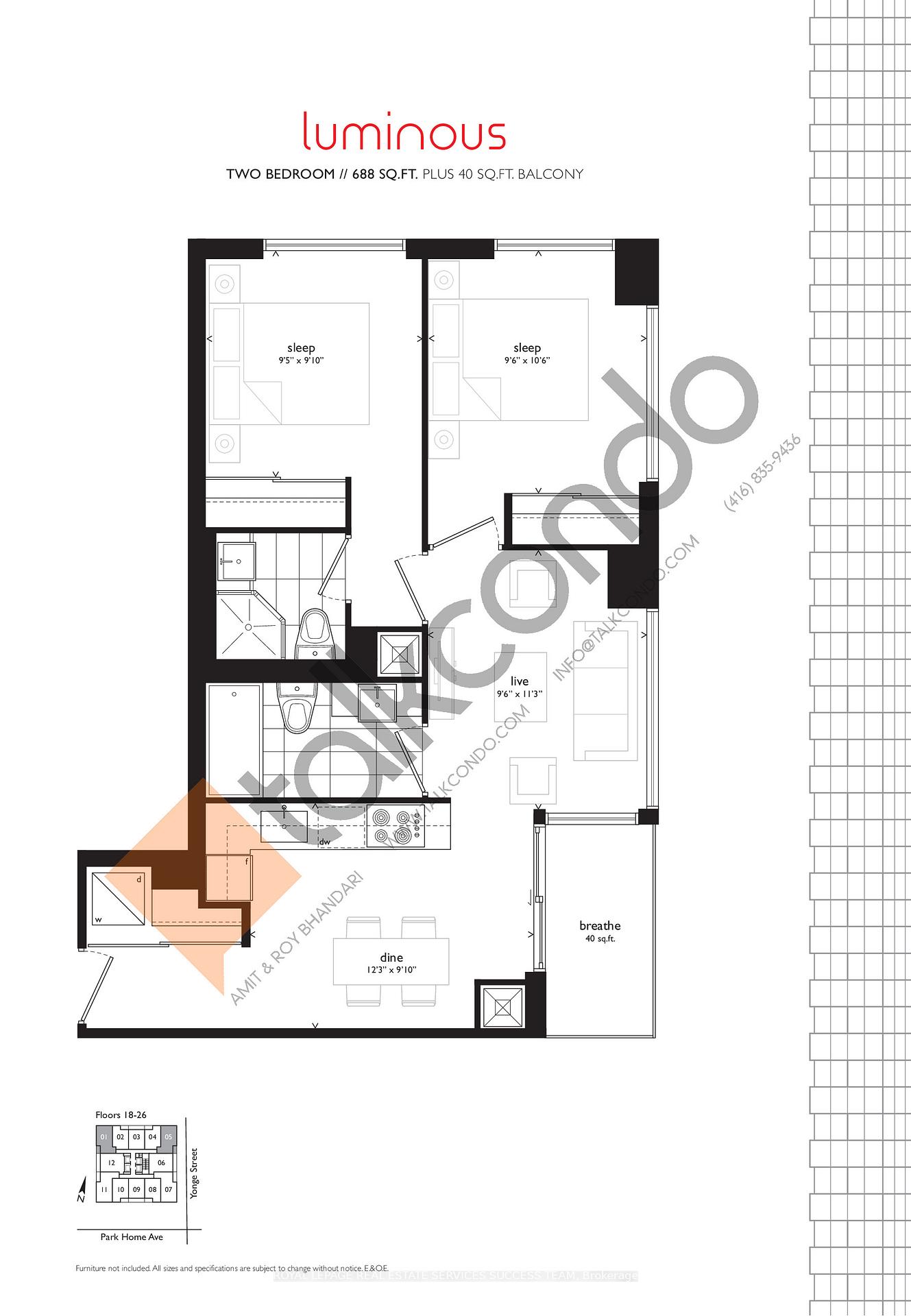 5180 Yonge Street 2205, Toronto, On M2n 5p6